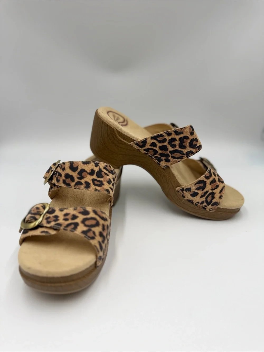 NEW Dansko Leopard Sophie Suede Sandals 37